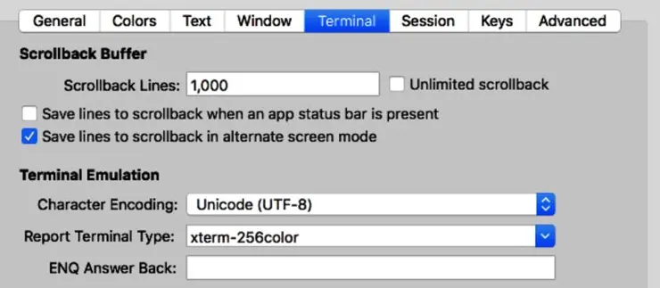 Настройка цветов в tmux