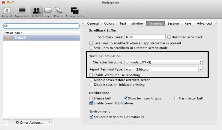 Настройка цветов в tmux