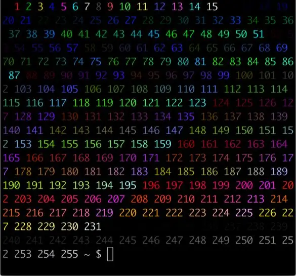Настройка цветов в tmux