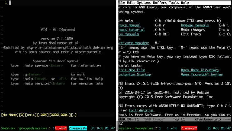 Групповая работа в tmux
